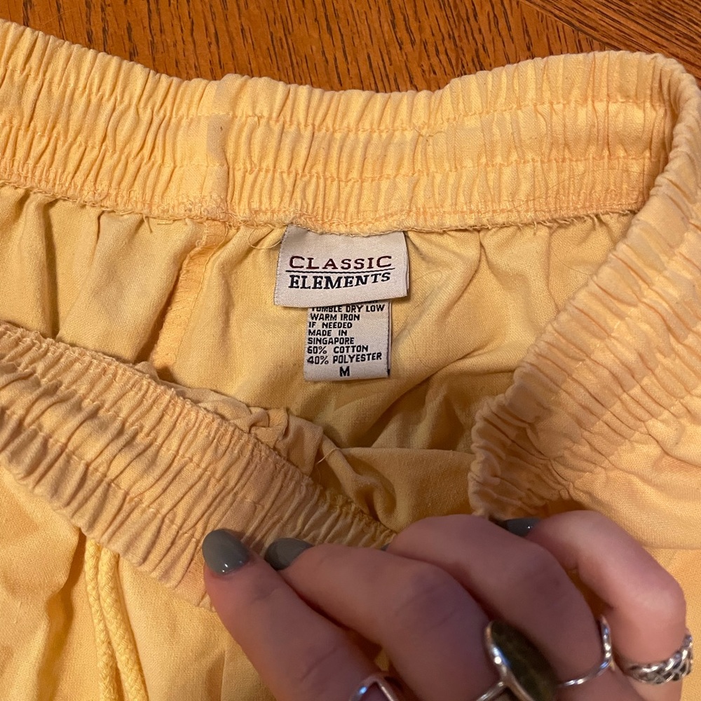 High Waisted Yellow Shorts